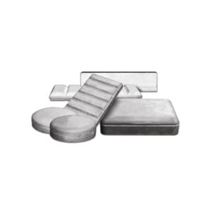 ESCO Infinity chromo baltojo ketaus (CWI) dilimo sagos, juostelės ir blokai – 700 HB